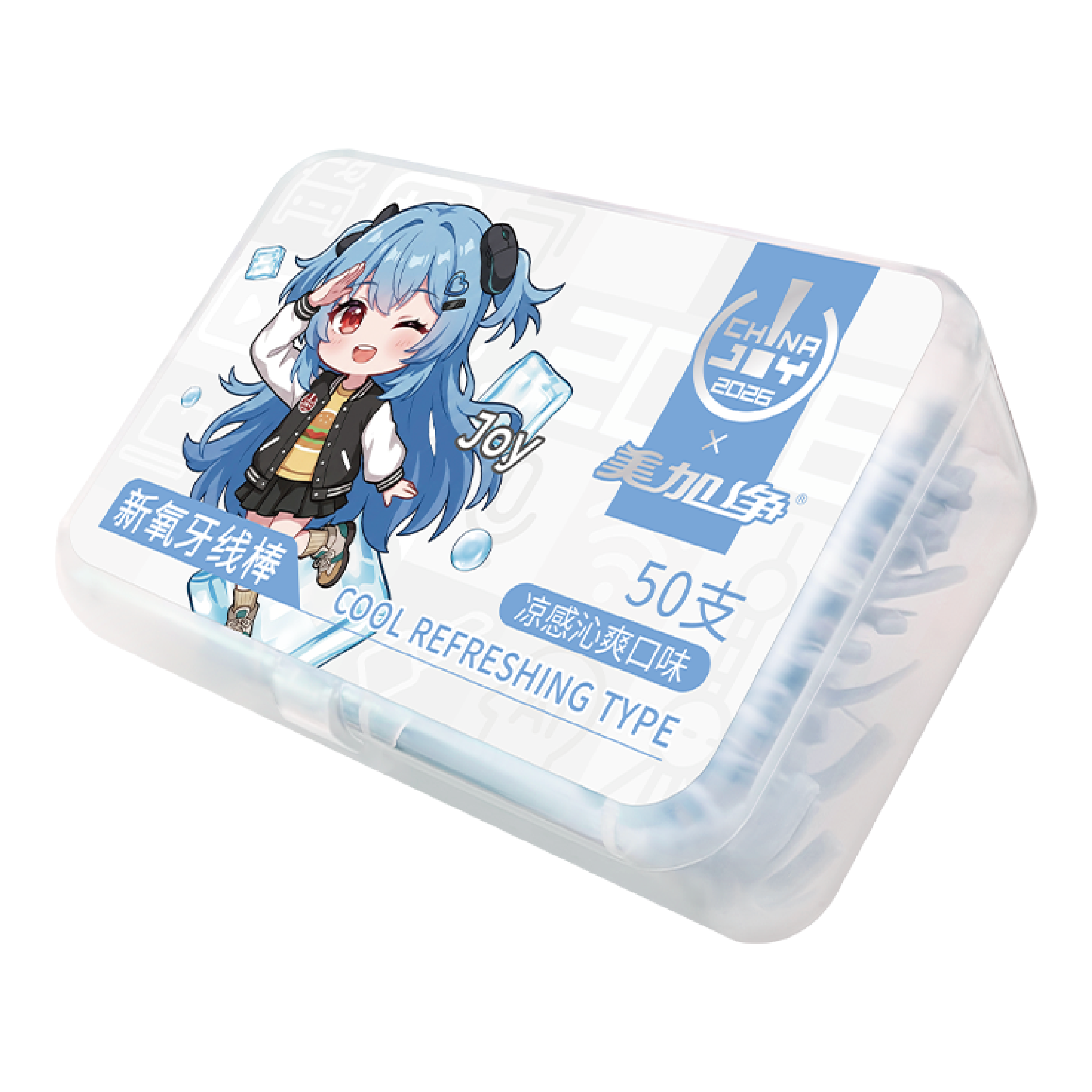 美加净新氧牙线棒（凉感沁爽口味）